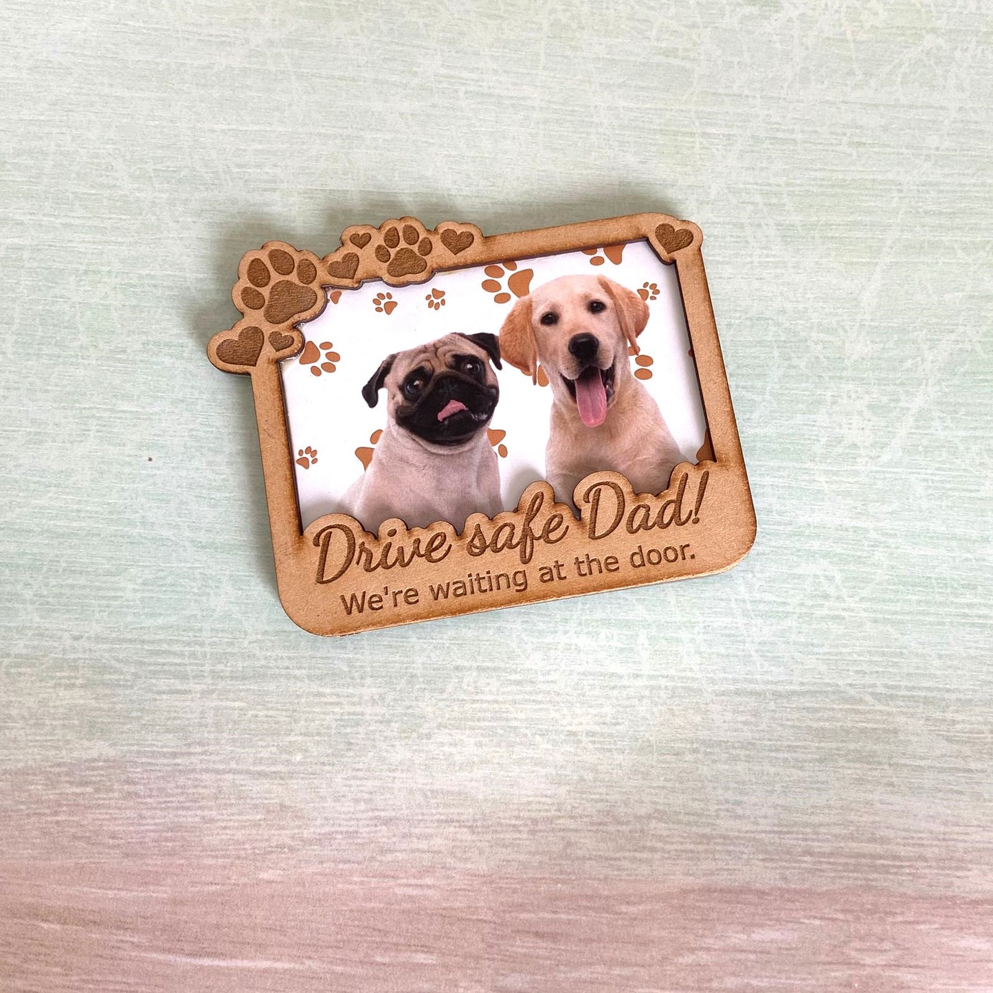 Personalized Dog Photo Car Visor Sign | Gift for Dog Dad
