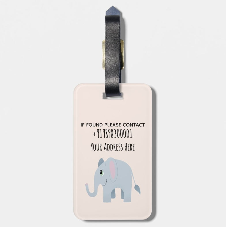 Personalized Jungle Theme Luggage Tag for Kids β Custom Name Bag Tag
