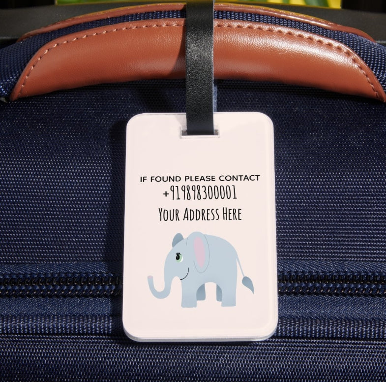 Personalized Jungle Theme Luggage Tag for Kids β Custom Name Bag Tag