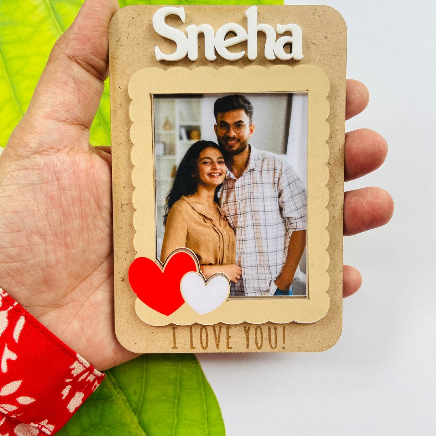 Personalized Romantic Fridge Magnet | Custom Photo Gift for Girlfriend, Boyfriend or Partner