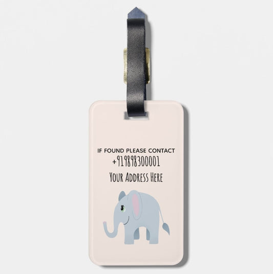 Personalized Jungle Theme Luggage Tag for Kids – Custom Name Bag Tag